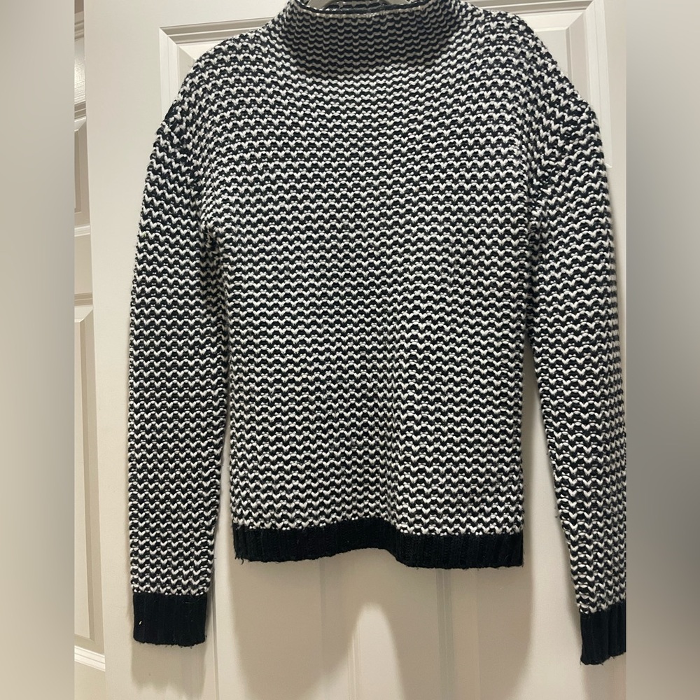 Sanctuary Black and White Turtleneck Sweater